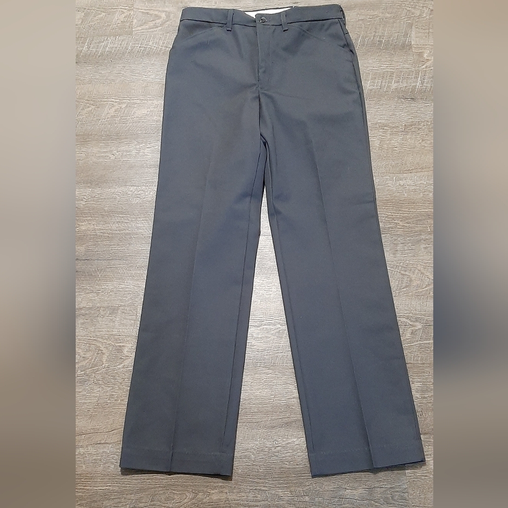 Red Kap Pants Mens 32 x 34 Blue Industrial Work Wear Uniform Flat Front